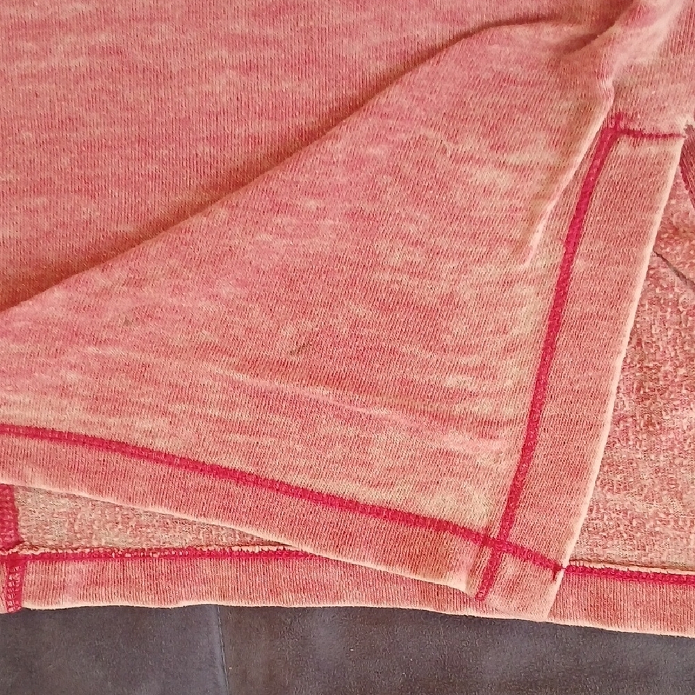 Anthropologie Pink V-Neck Pullover Hoodie Womens Medium - Picture 6 of 6